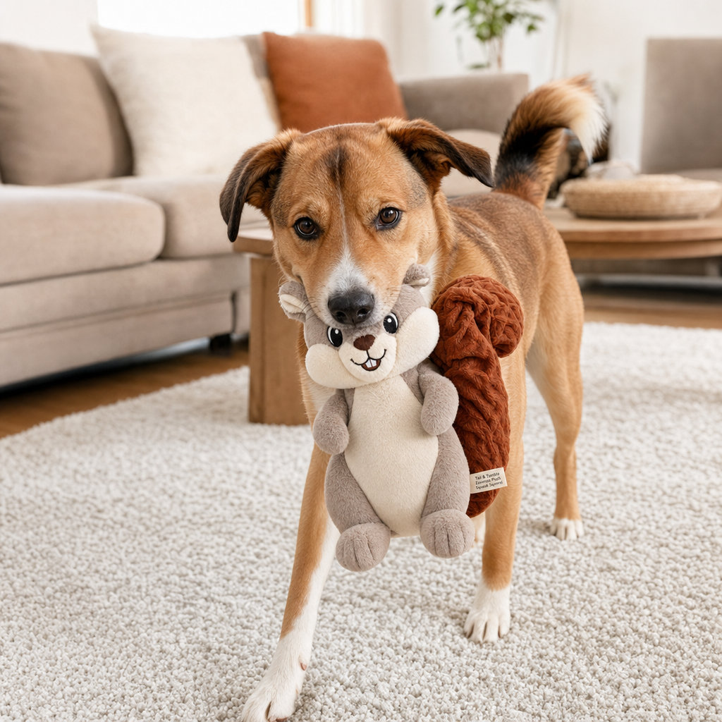 Zoomies Plush Squeak Squirrel - Image 4