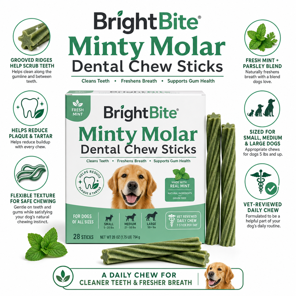 Minty Molar Dental Chew Sticks - Image 3