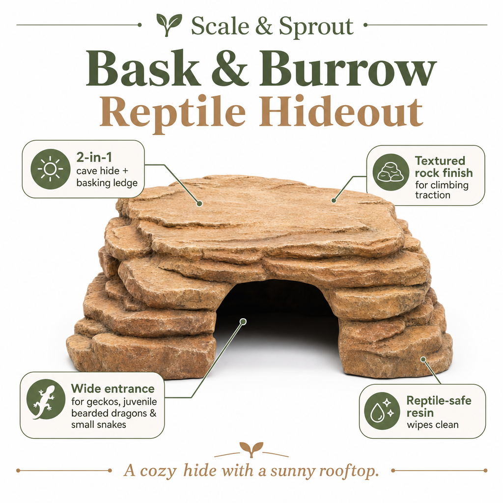 Bask and Burrow Reptile Hideout - Image 3