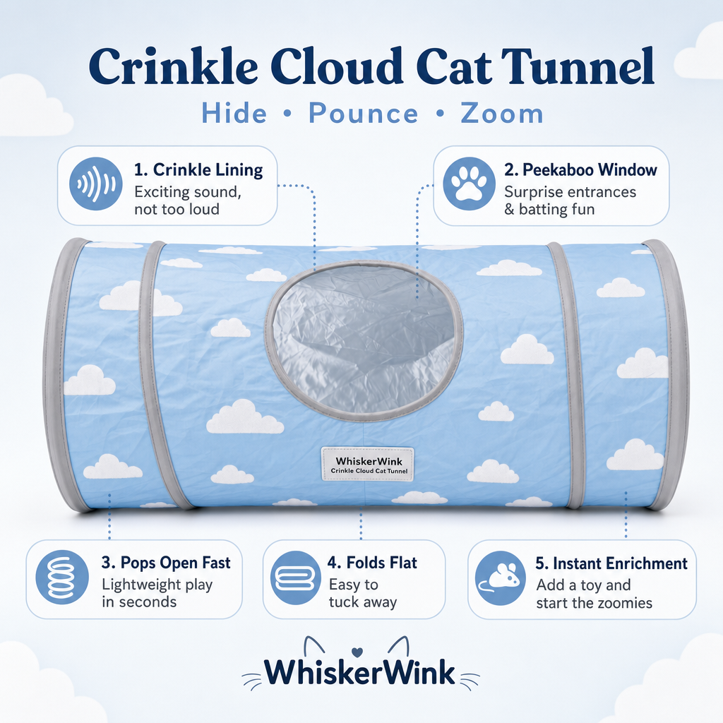 Crinkle Cloud Cat Tunnel - Image 3