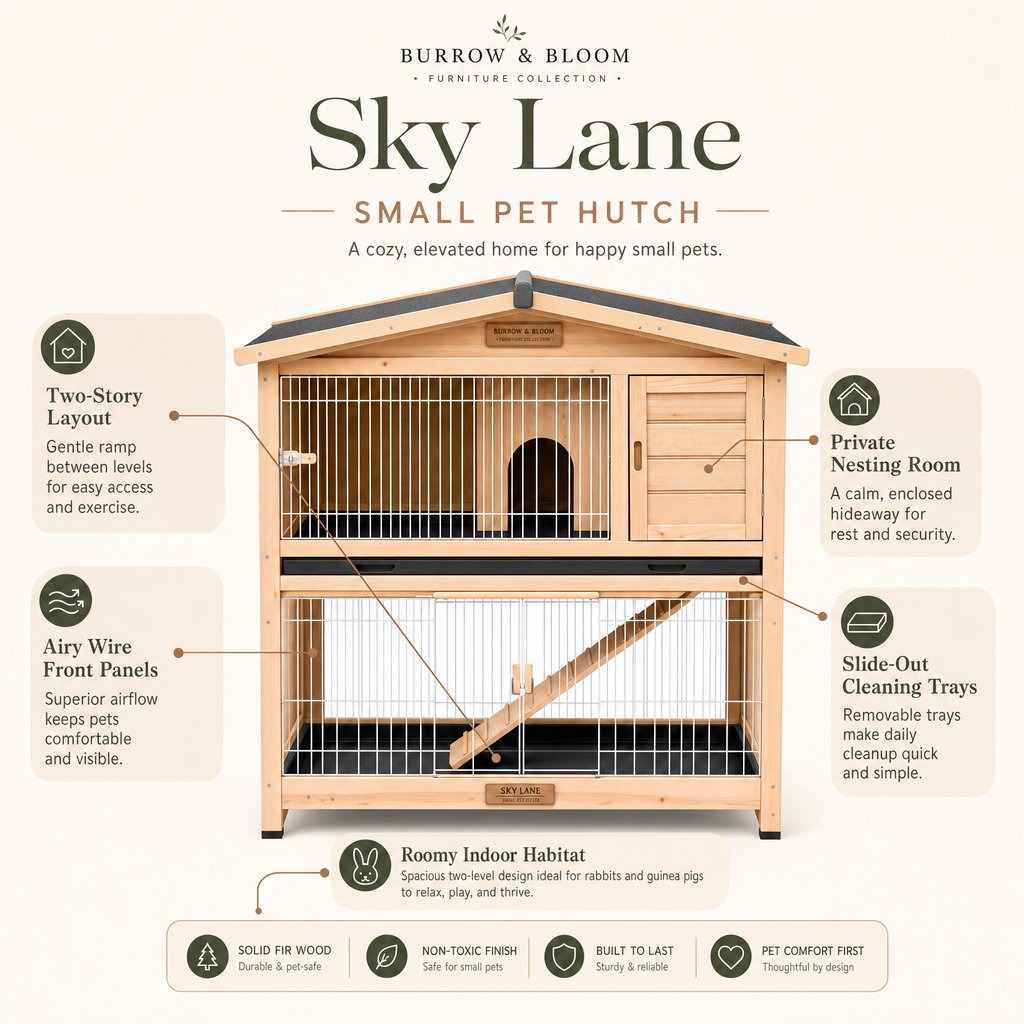Sky Lane Small Pet Hutch - Image 3