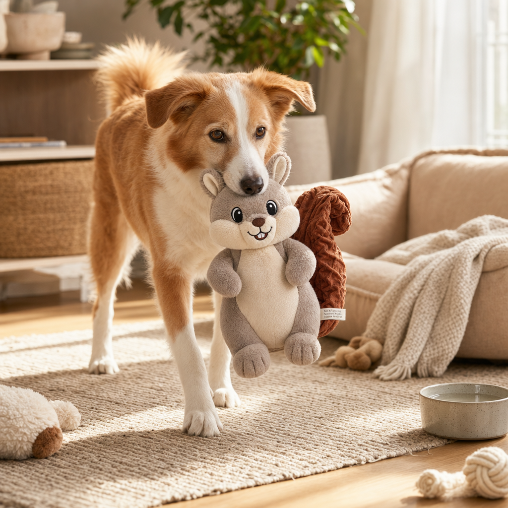 Zoomies Plush Squeak Squirrel - Image 5