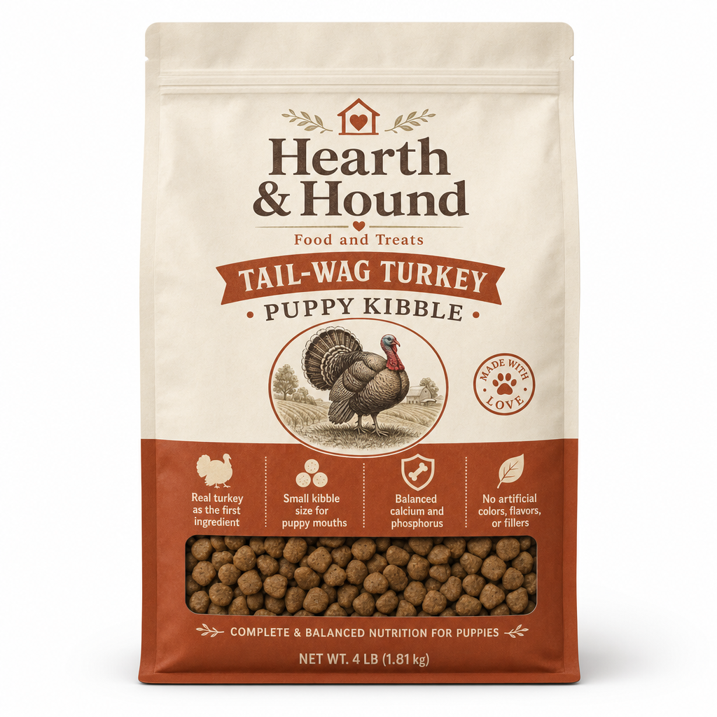 Tail-Wag Turkey Puppy Kibble - Image 1