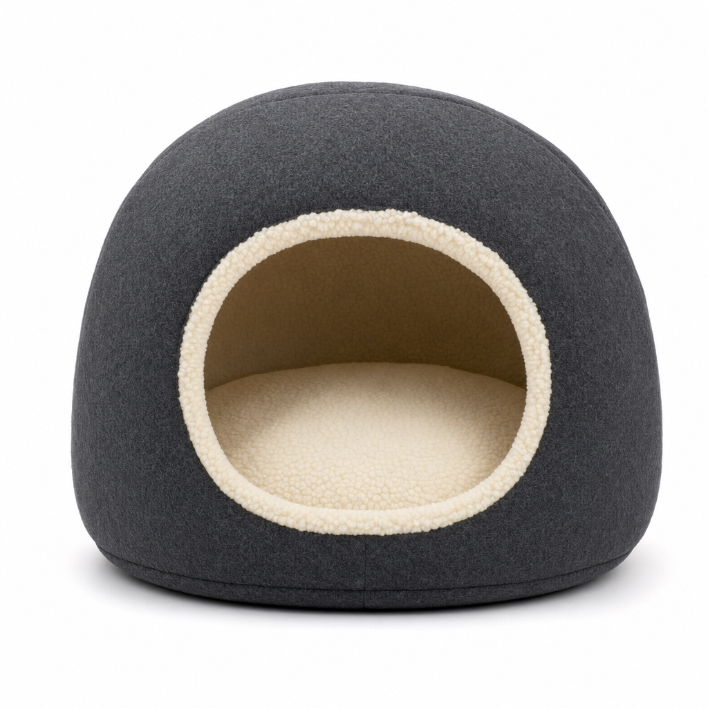 Cuddle Cabin Sherpa Cat Cave - Image 1